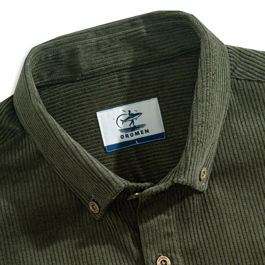 Army Green Utility Corduroy Shirt