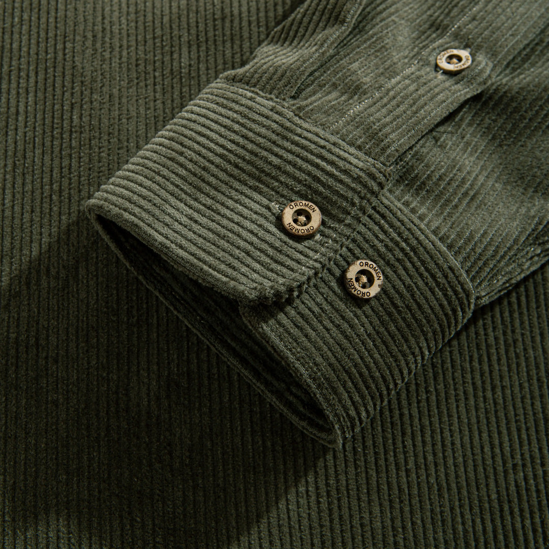 Army Green Utility Corduroy Shirt