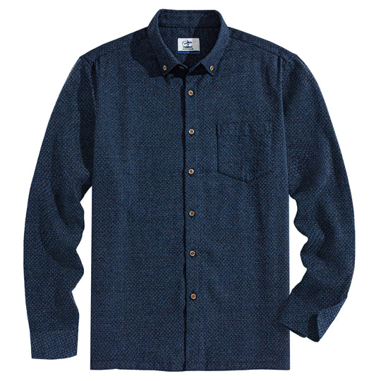 Cotton & Linen Woven Long Sleeve Shirt