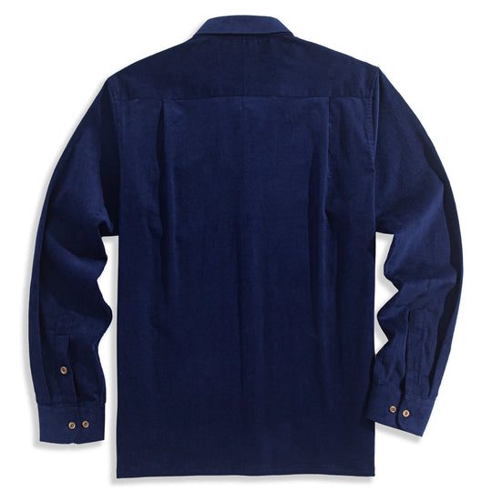 Indigo-Dyed Cotton Corduroy Shirt