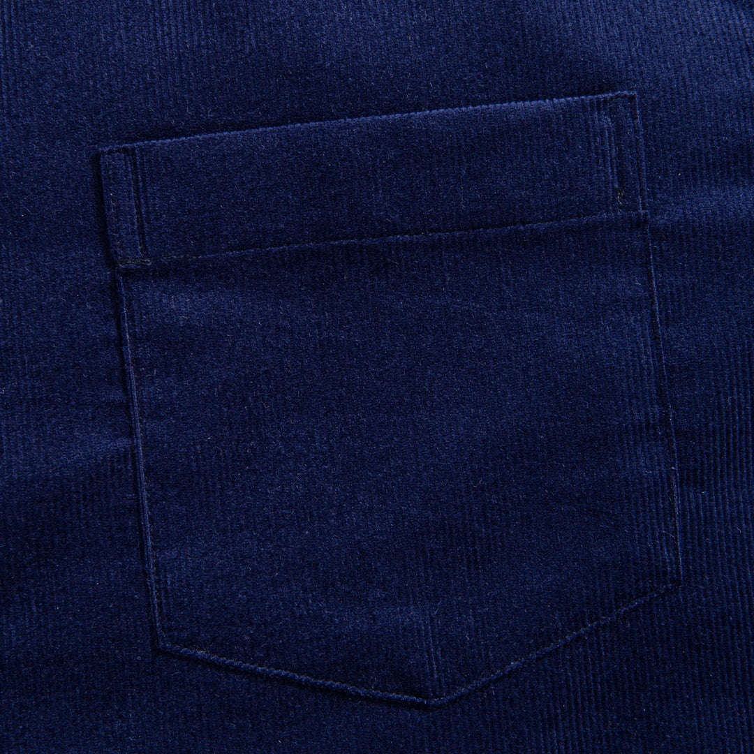 Indigo-Dyed Cotton Corduroy Shirt