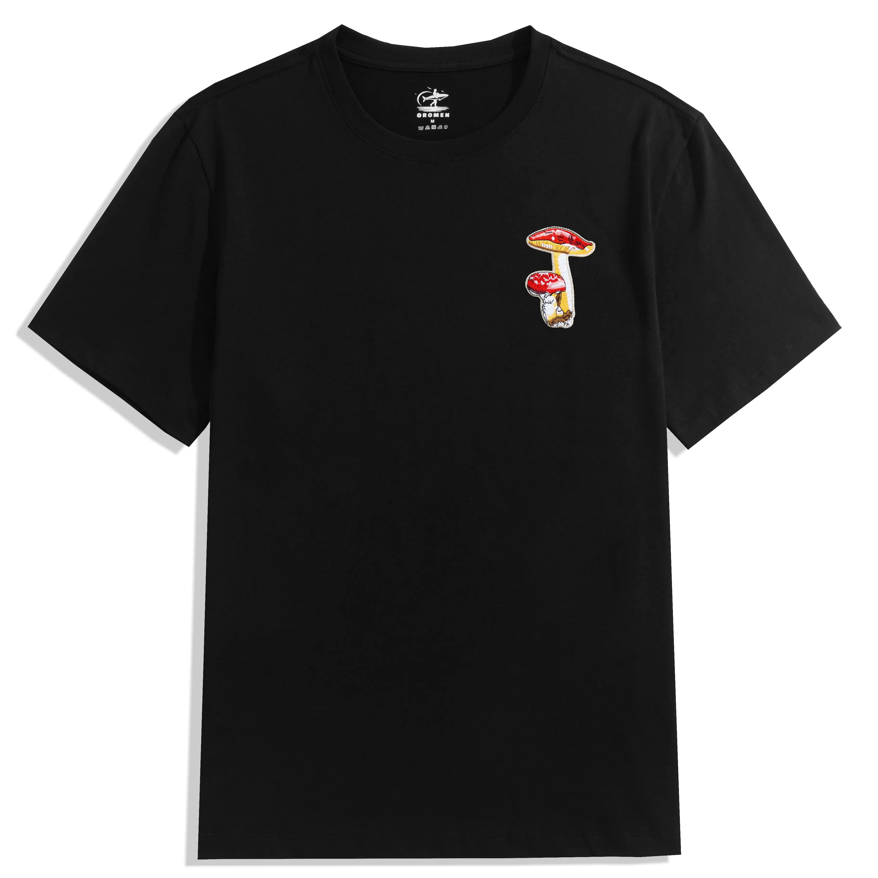 Mushroom Cotton T-shirt Black Color