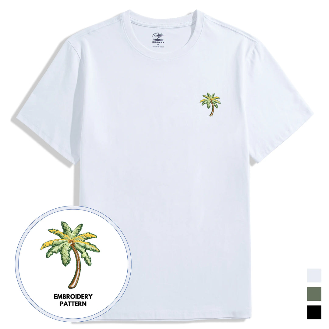 Palm Tree Cotton T-shirt Detail Picture