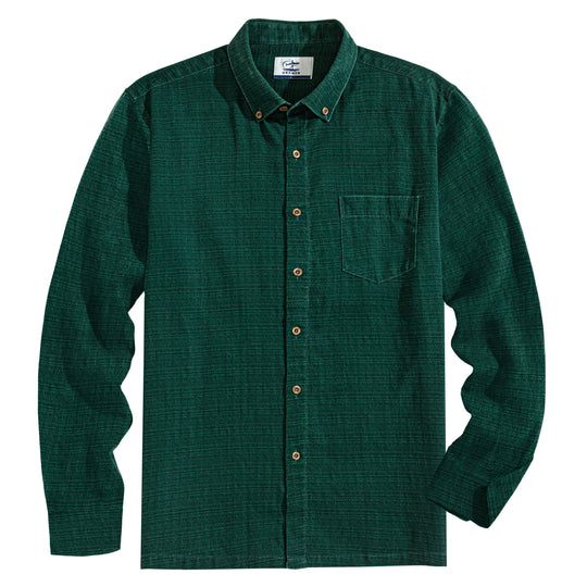 Porous Woven Texture Long Sleeve Shirt