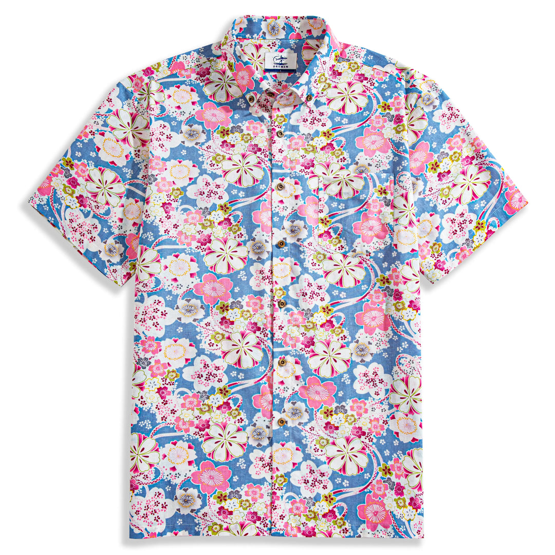 Sakura Aloha Shirt Blue