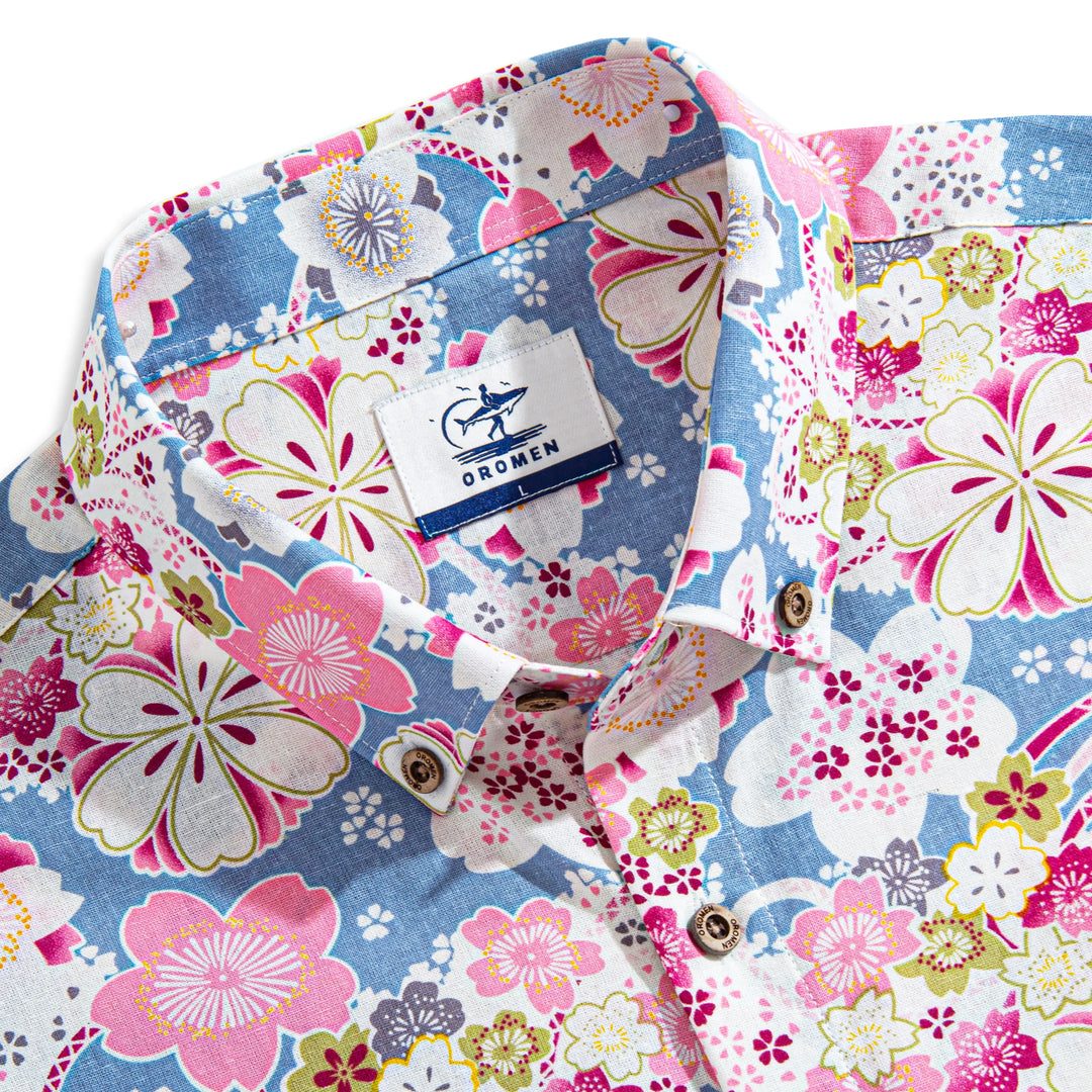 Sakura Aloha Shirt Collar