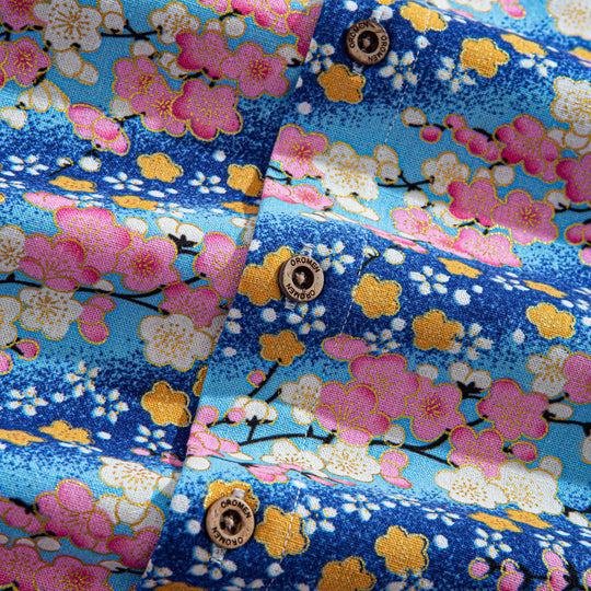 Sakura Blooms Aloha Shirt Buttons