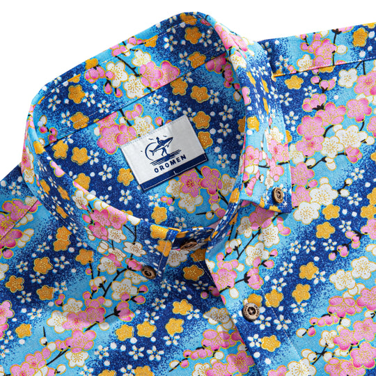 Sakura Blooms Aloha Shirt Collar