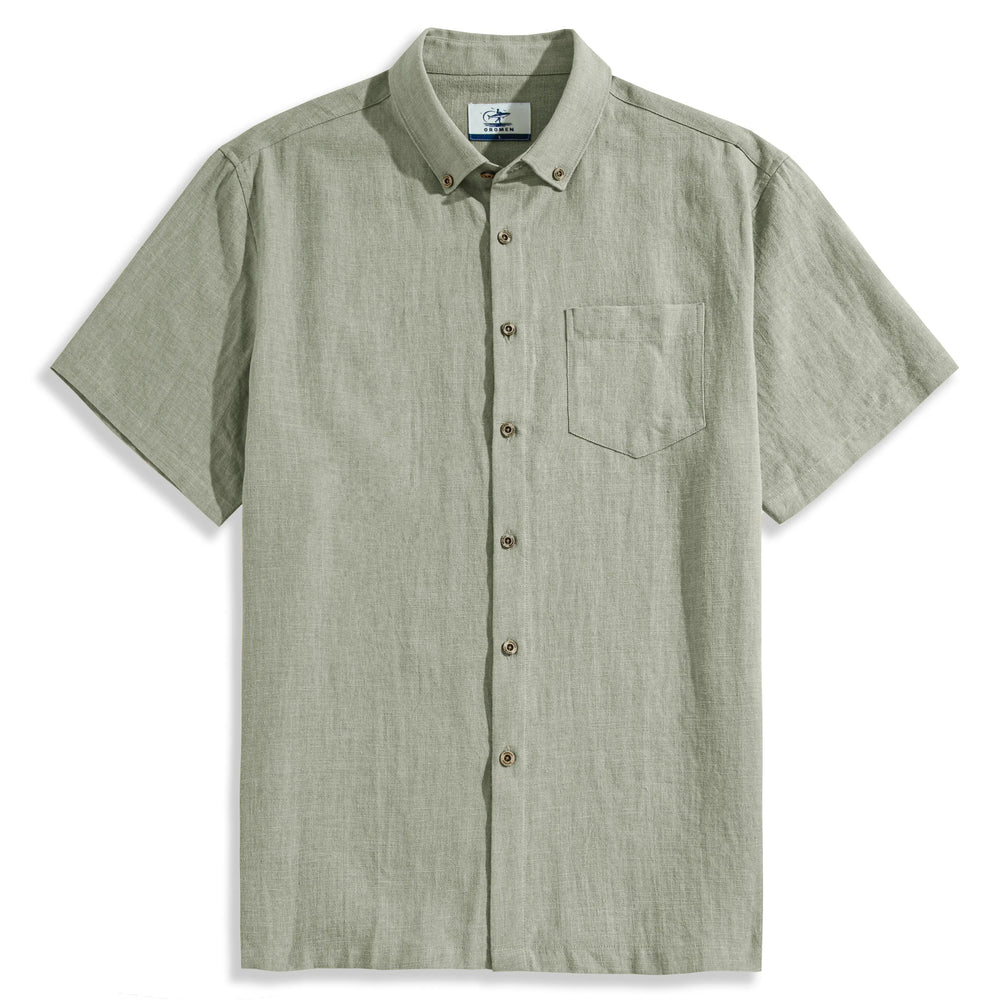 Tailored Linen Shirt Green