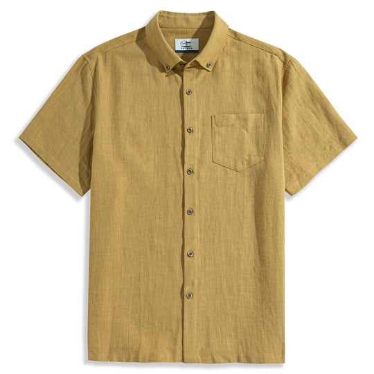 Tailored Linen Shirt Khaki