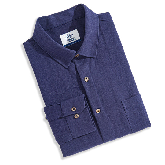 Indigo Tailored Long Sleeve Shirt