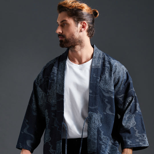 Ukiyoe Tiger Haori Kimono