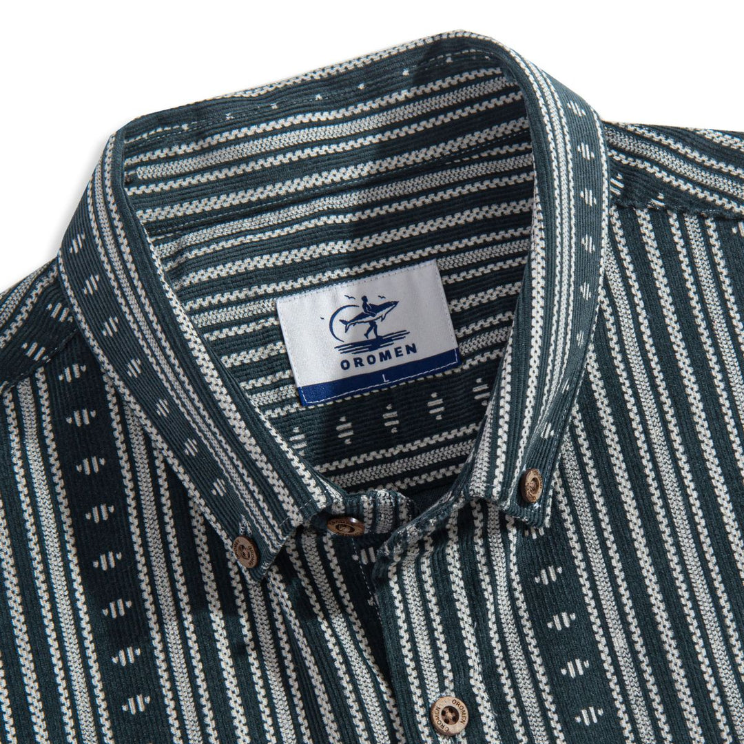 Versatile Striped Corduroy Shirt