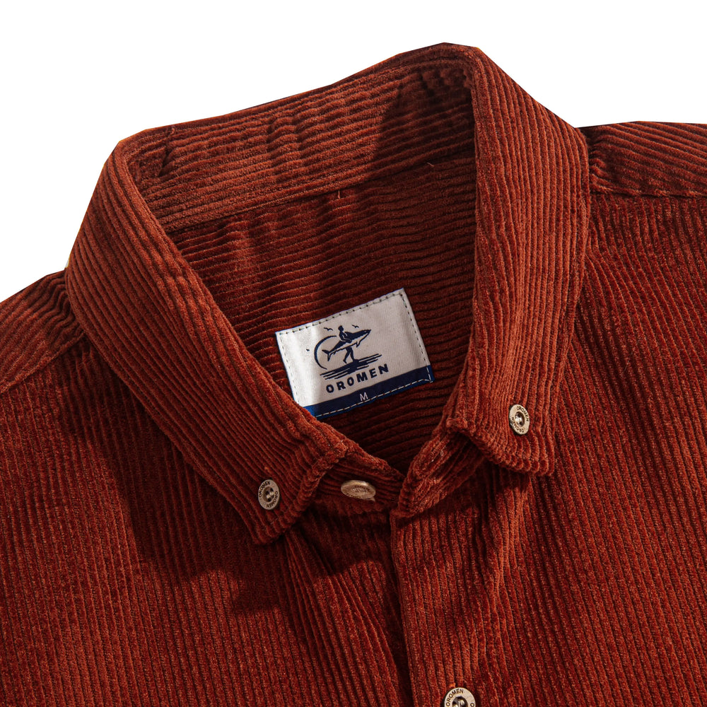 Vintage Burgundy Cotton Corduroy Shirt