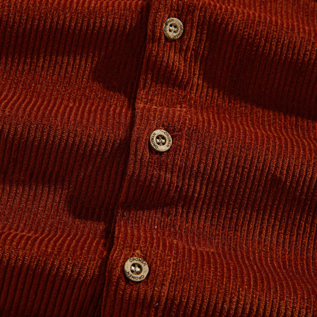 Vintage Burgundy Cotton Corduroy Shirt