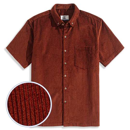 Vintage Burgundy Cotton Corduroy Shirt