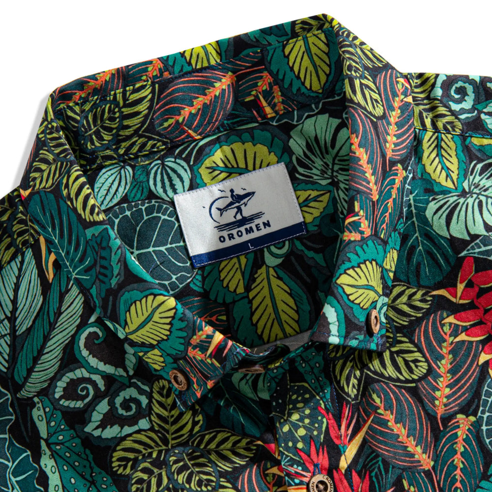 WIZARD OF OZ HAWAIIAN SHIRT LAPEL COLLAR