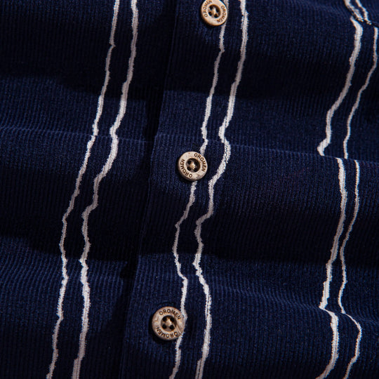 Water Ripple Striped Corduroy Shirt