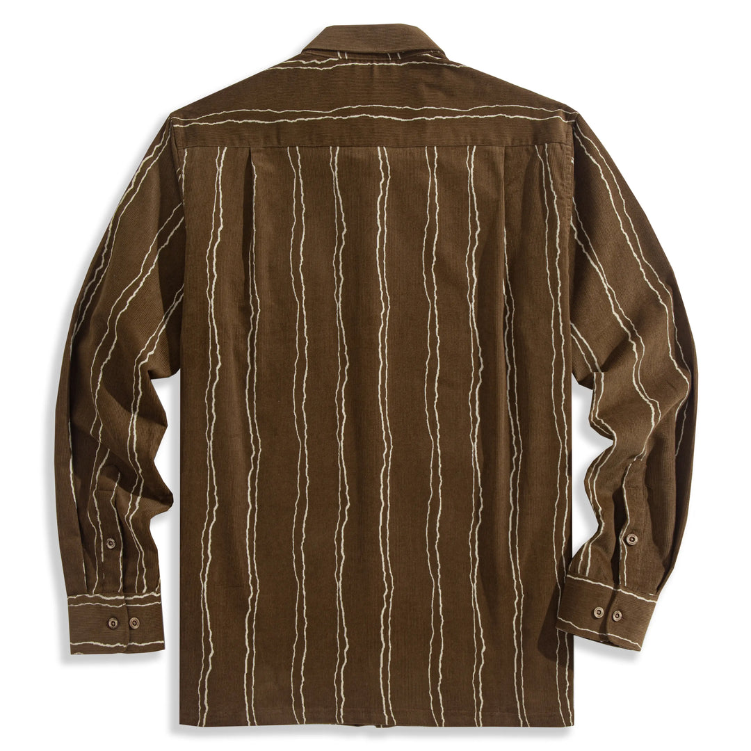 Wavy Striped Corduroy Shirt