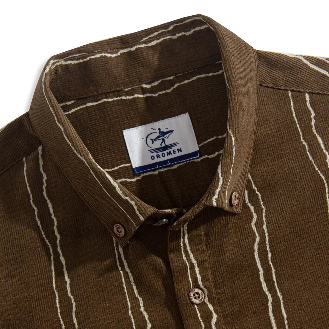 Wavy Striped Corduroy Shirt