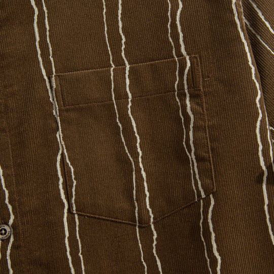 Wavy Striped Corduroy Shirt