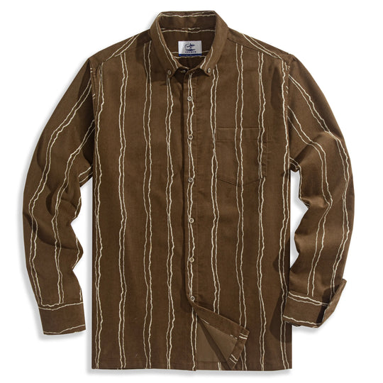 Wavy Striped Corduroy Shirt