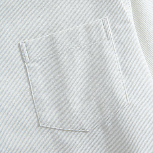 White Corduroy Versatile Shirt