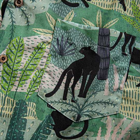 Wild Jungle Aloha Shirt Pocket